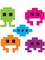 Set Of Mini 80's Icon Videogame 8-Bit Character Cutouts Party Decoration